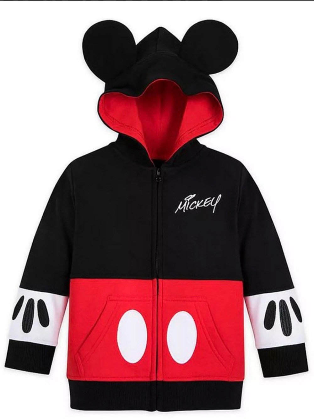Official Disney Parks Merch Mickey Mouse Toddler Zip-Up Hoodie size 6 months